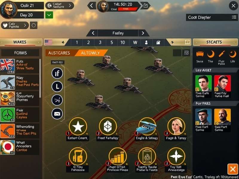 Eagle Eyes gameplay screenshot showing strategic interface